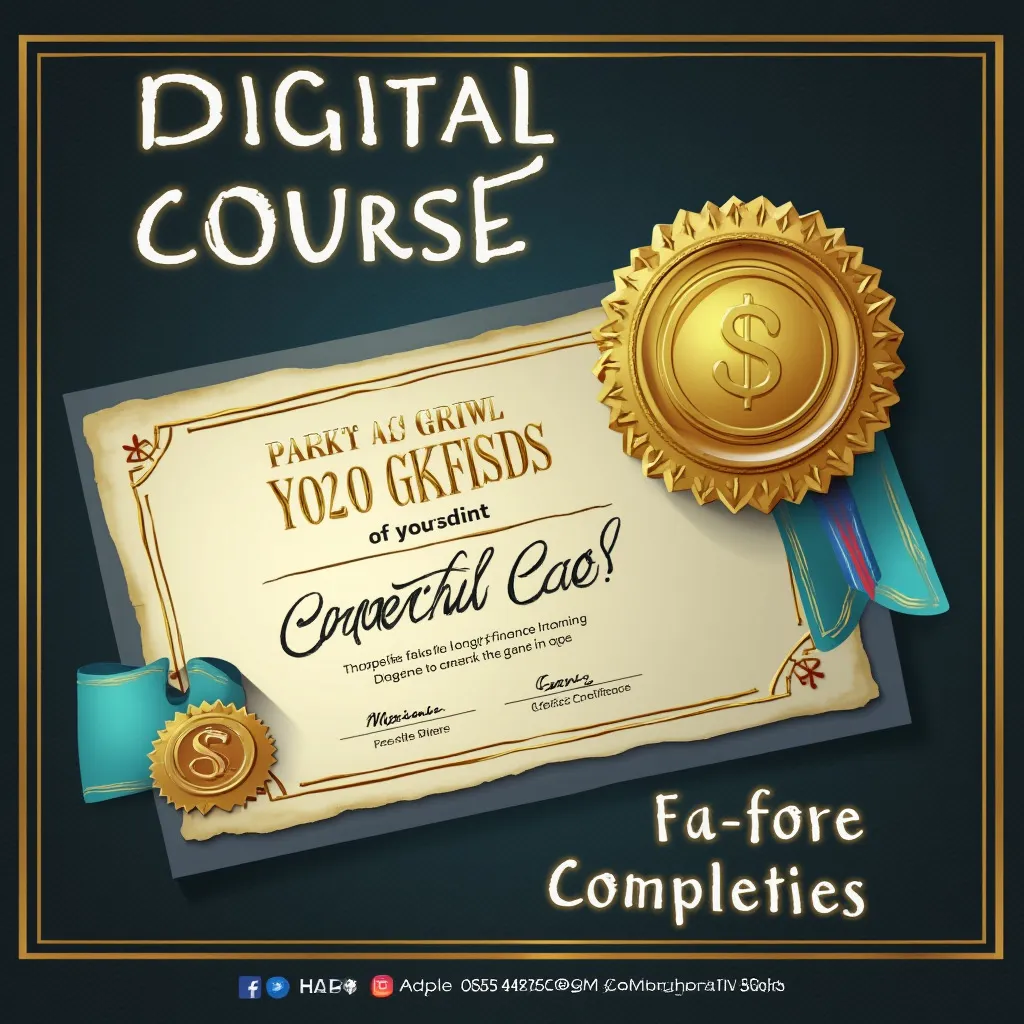Certificado de finalización de curso de finanzas